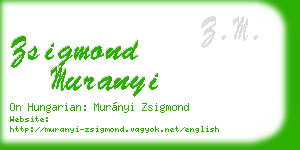 zsigmond muranyi business card